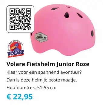 Tom Volare Fietshelm Junior Roze 51-55 cm aanbieding