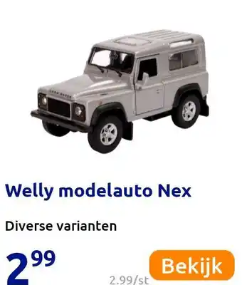 Action Welly modelauto Nex aanbieding