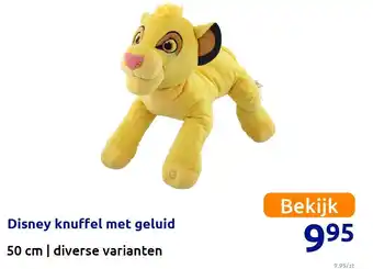 Action Disney knuffel met geluid aanbieding