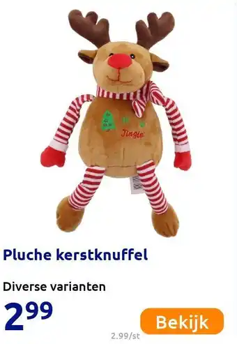 Action Pluche kerstknuffel aanbieding