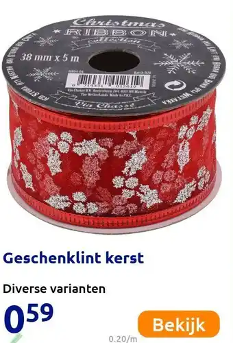 Action Geschenklint kerst aanbieding