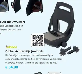 Tom Qibbel Achterzitje Junior 6+ aanbieding