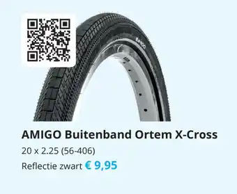 Tom AMIGO Buitenband Ortem X-Cross Reflectie zwart 20 x 2.5 (56-406) aanbieding