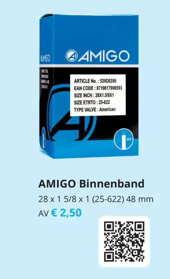 Tom AMIGO Binnenband 28 x 1 5/8 x 1 (25-622) 48 mm aanbieding