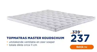 TotaalBED Topmatras master koudschuim aanbieding