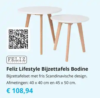 Tom Feliz Lifestyle Bijzettafels Bodine 40x40 cm en 45x50 cm aanbieding