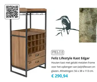 Tom Feliz Lifestyle Kast Edgar 56x38x113 cm aanbieding