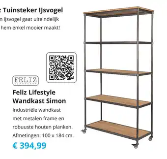 Tom Feliz Lifestyle Wandkast Simon 100x184 cm aanbieding