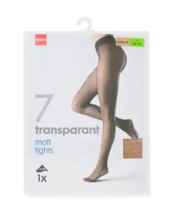 HEMA HEMA Panty Mat Transparant 7denier Naturel (naturel) aanbieding