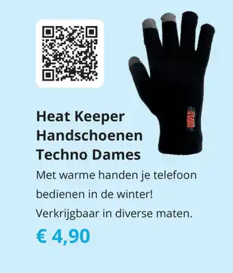 Tom Heat Keeper Handschoenen Techno Dames aanbieding