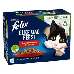 Pets Place Felix Multibox Elke Dag Feest Countryside Selectie - Kattenvoer - Lam Rund Kip 12x85 g aanbieding