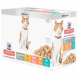 Pets Place Hill's Feline Maaltijdzakjes Adult Sterilised - Kattenvoer - 12x85 g aanbieding