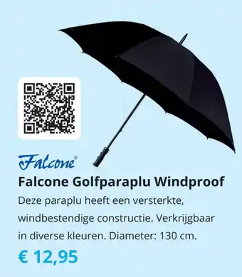 Tom Falcone Golfparaplu Windproof 130 cm aanbieding