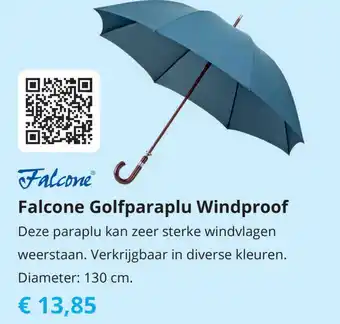 Tom Falcone Golfparaplu Windproof 130 cm aanbieding