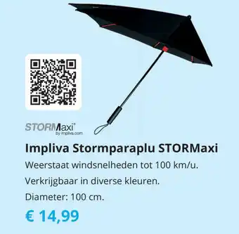 Tom Impliva Stormparaplu STORMaxi 100 cm aanbieding