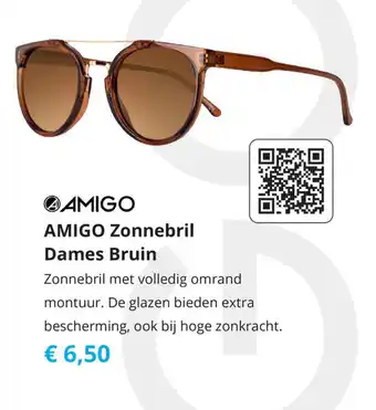 Tom AMIGO Zonnebril Dames Bruin aanbieding