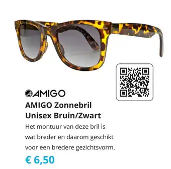 Tom AMIGO Zonnebril Unisex Bruin/Zwart aanbieding