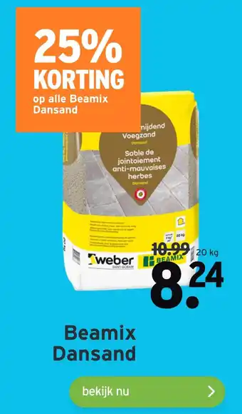 GAMMA Beamix dansand 20kg aanbieding