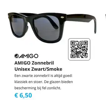 Tom AMIGO Zonnebril Unisex Zwart/Smoke aanbieding