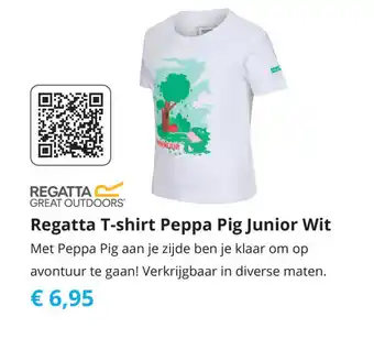 Tom Regatta T-shirt Peppa Pig Junior Wit aanbieding