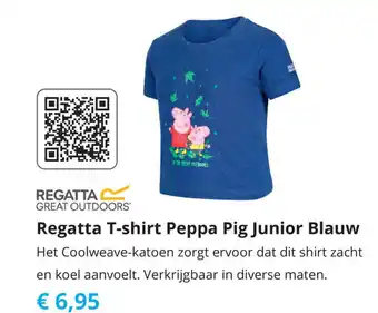 Tom Regatta T-shirt Peppa Pig Junior Blauw aanbieding