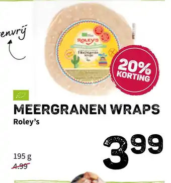 Ekoplaza Roley's Meergranen Wraps 195 gram aanbieding