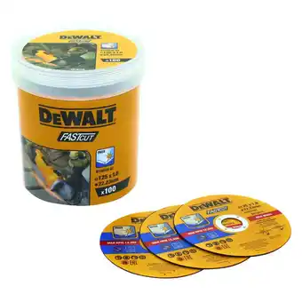 BOUWMAAT DeWALT Doorslijpschijven 125x1mm Metaal DT20540-QZ 100st In Emmer aanbieding