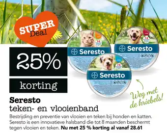 Dierspecialist Seresto teken- en vlooienband vanaf aanbieding