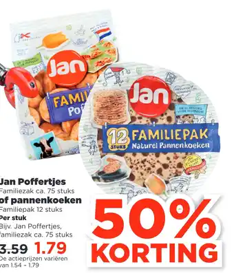 PLUS Jan poffertjes of pannenkoeken aanbieding