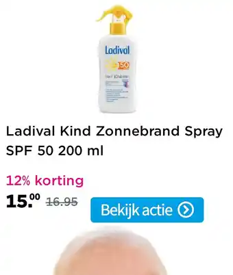 Plein.nl Ladival kind zonnebrand spray spf aanbieding