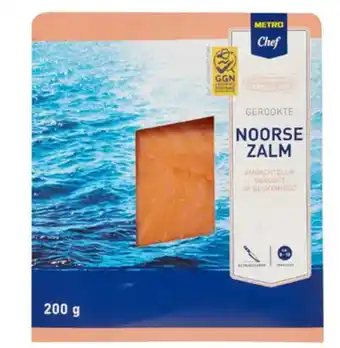 Makro Metro chef gerookte noorse zalm 200g aanbieding