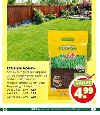 GroenRijk ECOstyle AZ-Kalk aanbieding