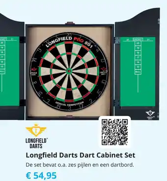 Tom Longfield Darts Dart Cabinet Set aanbieding