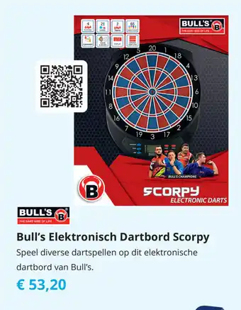 Tom Bull's Elektronisch Dartbord Scorpy aanbieding