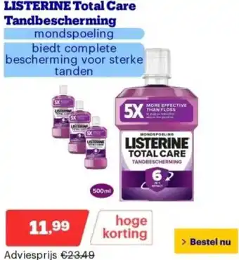 Bol.com LISTERINE Total Care Tandbescherming aanbieding