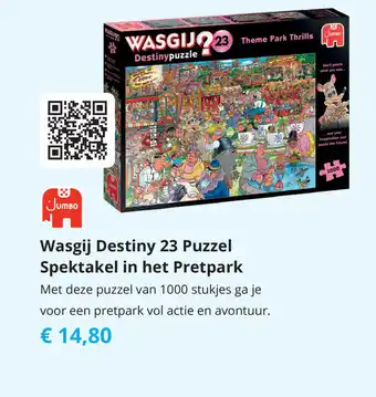 Tom Wasgij Destiny 23 Puzzel Spektakel in het Pretpark aanbieding