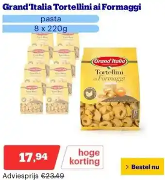 Bol.com Grand'Italia Tortellini ai Formaggi 8 x 220g aanbieding