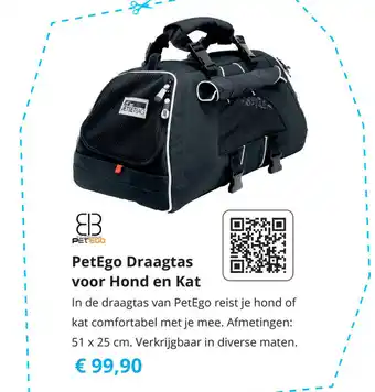 Tom PetEgo Draagtas voor Hond en Kat 51x25 cm aanbieding