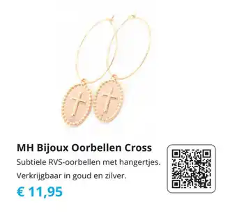 Tom MH Bijoux Oorbellen Cross aanbieding