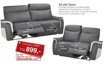 Woonsquare 3/2 zits tyson aanbieding