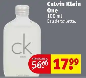 Kruidvat Calvin Klein One edt 100ml aanbieding