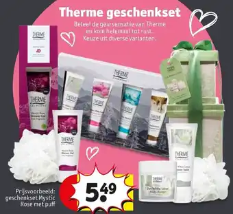 Kruidvat Therme geschenkset aanbieding