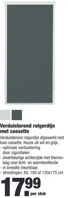 ALDI Verduisterend rolgordijn met cassette aanbieding
