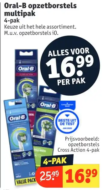 Kruidvat Oral-b opzetborstels multipak aanbieding