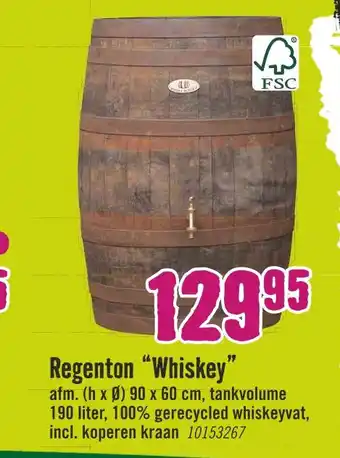 Hornbach 77 regenton "whiskey" aanbieding