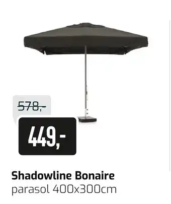 Kees Smit Shadowline bonaire parasol 400x300 cm aanbieding