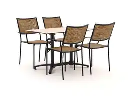 Kees Smit Forza Artone/Canzo 120cm dining tuinset 5-delig stapelbaar aanbieding