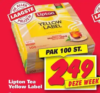 Nettorama Lipton tea yellow label aanbieding