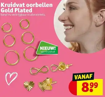 Kruidvat Kruidvat oorbellen Gold Plated aanbieding