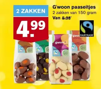 Hoogvliet G'woon paaseitjes  150 gram aanbieding